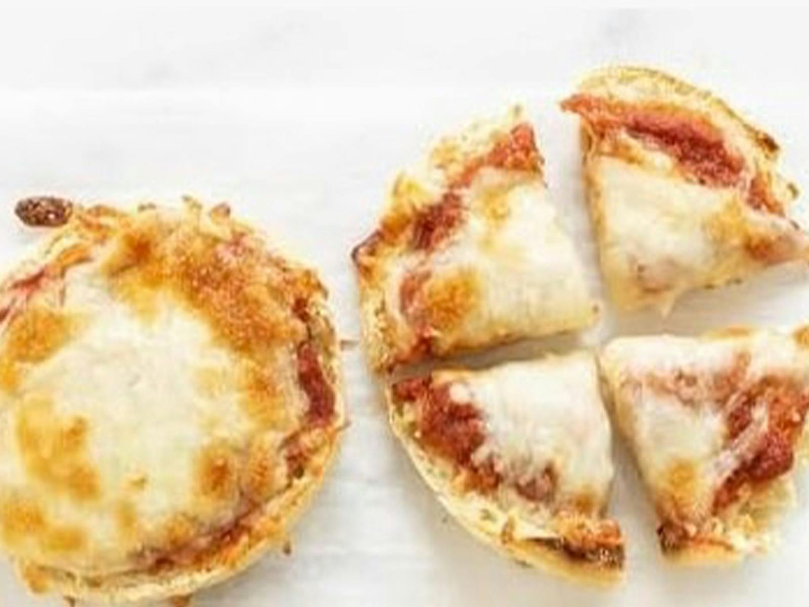 Pizza cut into 4 slices.