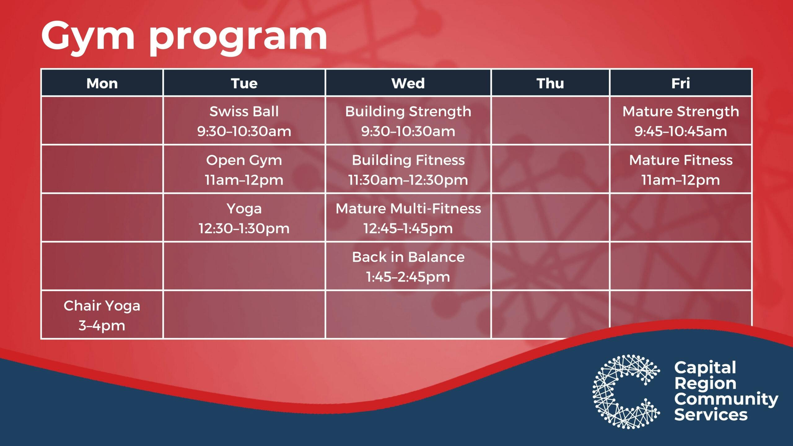 CRCS gym program.