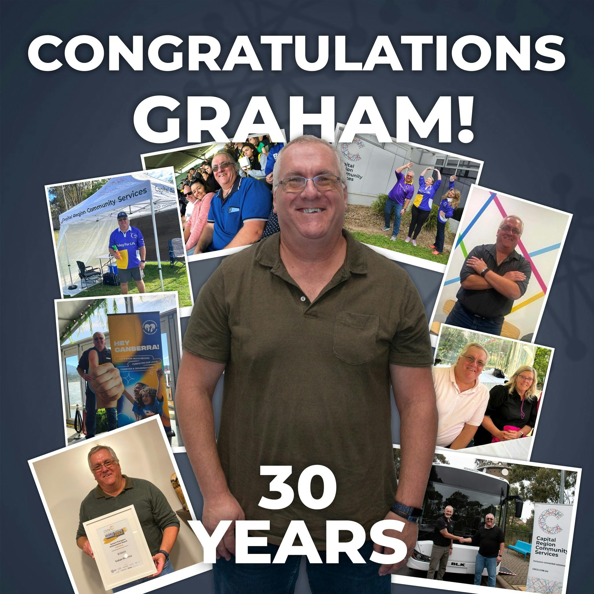 Congratulations Graham on 30 years at CRCS!